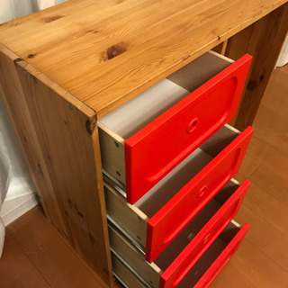 差し上げます！【IKEA】収納棚4段＆洋服掛け棚の画像