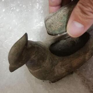 更にお値下げ　希少 青銅器・キジバトのお香たての画像