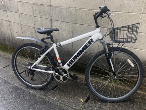 【マウンテンバイク】ハマー製　大人用26インチ 3x6段変速付　白　若林自転車　大津市膳所店　SALE中❗️値段交渉OK❗️