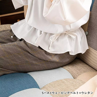 2人掛けソファー　デイジー　パッチワーク　ブルーの画像