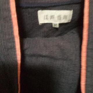 激安❗美品❗江戸甚平上下セット❢マトイ柄入り❢Mの画像