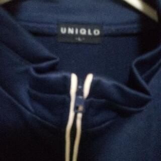 激安❗美品❗UNIQLOジャージ上着❢紺色Lの画像