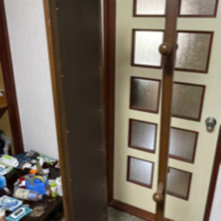 回転式スタンドミラー ハンガーラック付き【値下げ】の画像