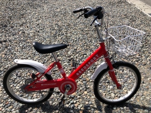 18インチ　子供用自転車　レッド　中古