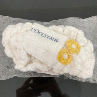 未使用品ロクシタンもこもこタオルヘアバンド