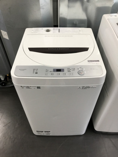 洗濯機シャープ・ES-GE4D・2018年製