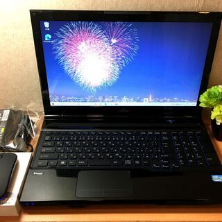 富士通 AH56/J Corei5 8GB 新品SSD256GB Webカメラ ブルーレイ Windows10 64bit 新品無線マウス