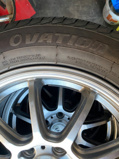 195/60R16 タイヤホイールセット4本　タイヤバリ溝