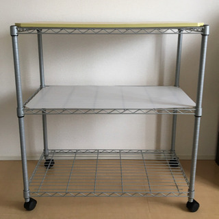 キャスター付き　メタルラック　スチールラック　３段