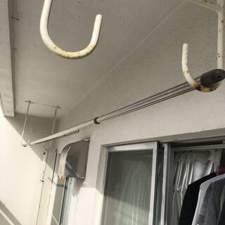 取引者決定済　あげます。物干し竿　伸縮210cm 最大340cm