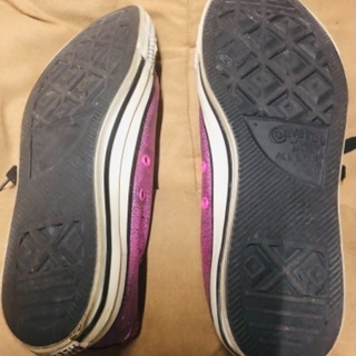 👟コンバース　オールスター　ピンクラメ(メタリックピンク)の画像