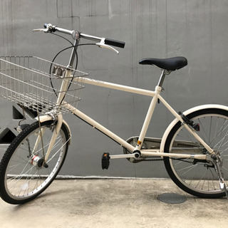 自転車　20型　無印良品　オートライト、バスケット、後輪錠つき