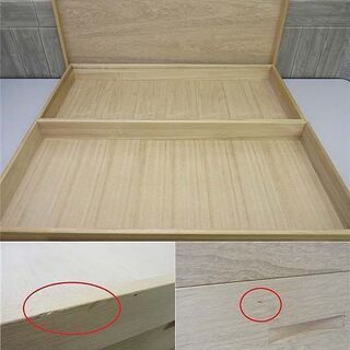 ss2228　総桐衣装ケース　蓋付き　2段　隅金具付き　収納ボックス 　桐衣装箱　収納家具　着物収納　整理ケース　小物収納 　押入れ　タンス　たんす　箪笥　桐箱の画像