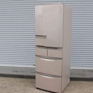 T547)HITACHI ノンフロン冷凍冷蔵庫 R-S42BM 415L 5ドア 3段ケース 大容量 日立 2012年製 