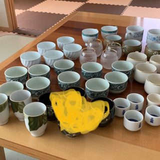 【新品】湯呑み・グラス・おちょこ・お皿等74点まとめ売りの画像