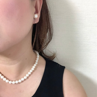 【取引中】パールのネックレス&イヤリングの画像