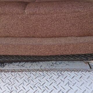 難あり　ソファ　 ソファベット　布張り　サイズ約長さ1850奥行き1100cmの画像