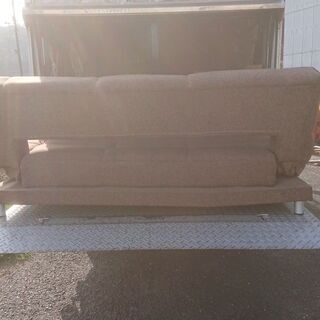 難あり　ソファ　 ソファベット　布張り　サイズ約長さ1850奥行き1100cmの画像