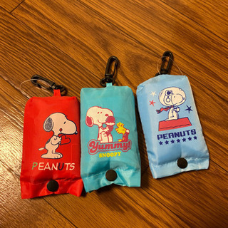 スヌーピーのエコバッグ（未使用品3個セット）