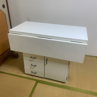 折り畳み机　白　ホワイト　美品の画像