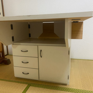折り畳み机　白　ホワイト　美品の画像
