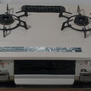 2口ガステーブル　LPガス　リンナイ　美品