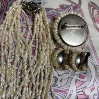 淡水パール　タンスイパール　パールネックレス　パールイヤリング　フラワー　ビーズの画像