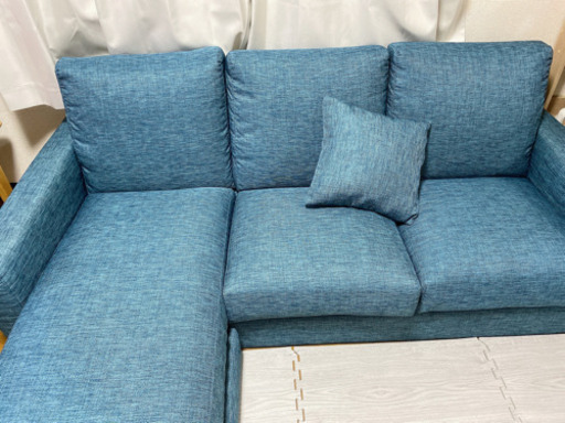 ニトリ　NポケットA7 ターコイズ　ソファ