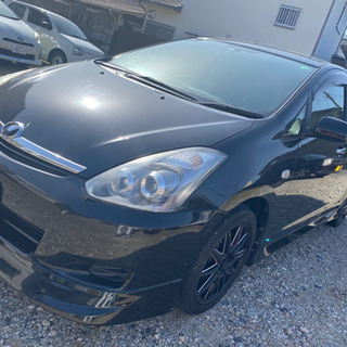 ウィッシュ！車検4年7月22まで！エアロ！バックモニター付き、社...