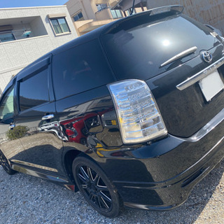 ウィッシュ！車検4年7月22まで！エアロ！バックモニター付き、社外17インチアルミの画像