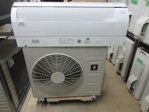 K02187　シャープ　中古エアコン　主に6畳用　冷2.2kw／暖2.5kw