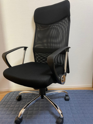 美品《ワークチェア》インバネス MC BK ハイバックチェア 黒色