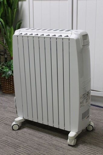De' Longhi 中古デロンギ オイルヒーター QSD0915-WH 1500W ホワイト ECO運転モード搭載  暖房器具 中古家電 店頭引取歓迎 R2866)