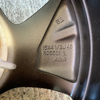 新車外し　165／55R15 タイヤ・ホイール４本セットの画像