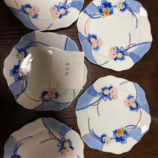 香蘭社 （新品中皿5枚セット未使用）