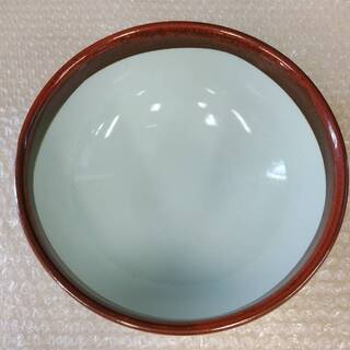 【未使用】7個セット　美濃焼 赤釉中白7.0ボール 日本製 21cm どんぶり　飯丼　うどん 蕎麦 ミニ丼 モダンの画像