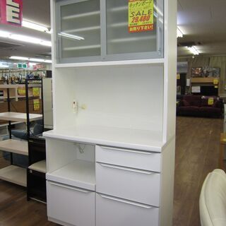 【美品】ニトリ 食器棚 幅100cm キッチンボード コパン ホワイト 白 収納 美品】ニトリ 食器棚 幅100cm キッチンボード コパン ホワイト