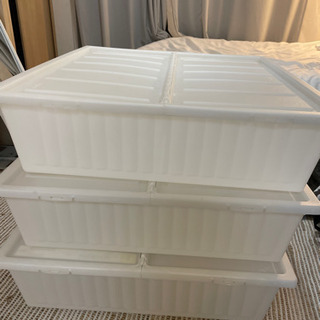 IKEA ベッド下収納　衣装ケース　三つセットの画像