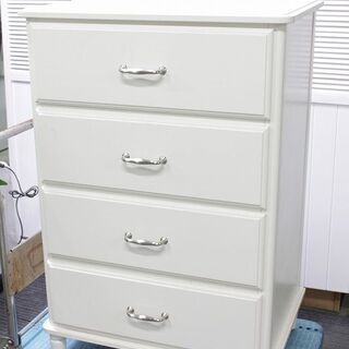 R2800) IKEA 中古イケア TYSSEDAL ティッセダール 4段チェスト ダンパー付 ホワイト 収納家具 店頭取引大歓迎♪