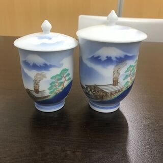 店頭販売済　🌸決算セール🌺深川製　湯呑　大中　２客🌷 