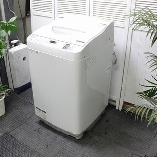 R2734) SHARP 中古シャープ 縦型洗濯乾燥機 ES-TX5D-S シルバー系 [洗濯5.5kg /乾燥3.5kg /ヒーター乾燥 /上開き] 2020年製!店頭取引大歓迎♪ 