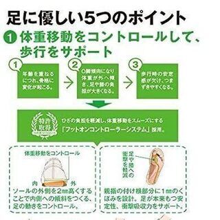 【未使用】アサヒシューズ 快歩主義L011-5E ブラックスムース 右　22.0 KS23144-RTの画像