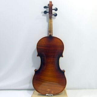 メンテ済み チェコ製 バイオリン Antonius Stradivarius モデル 4/4 裏板1枚 赤系ニス フェルナンブーコ 未使用 弓 ナイロン弦 ストラドタイプ顎あて搭載 四角型ケース 手渡し 全国発送対応 中古バイオリン 名古屋近郊 愛知県清須市より 管理（カ）8140の画像