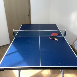 家庭用折りたたみ式キャスター付卓球台(中古): コロナ禍で役に立つと思います！の画像