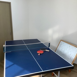 家庭用折りたたみ式キャスター付卓球台(中古): コロナ禍で役に立つと思います！の画像