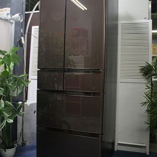 R2521) HITACHI 中古 日立 6ドア冷凍冷蔵庫 R-XG48J(XH) 475L ガラストップ 自動製氷 真空チルドルーム 2019年製! 冷蔵庫 店頭取引大歓迎♪