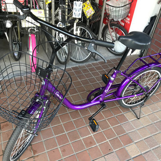 ★美品★20インチ　大きめのかご付き　両立スタンド　