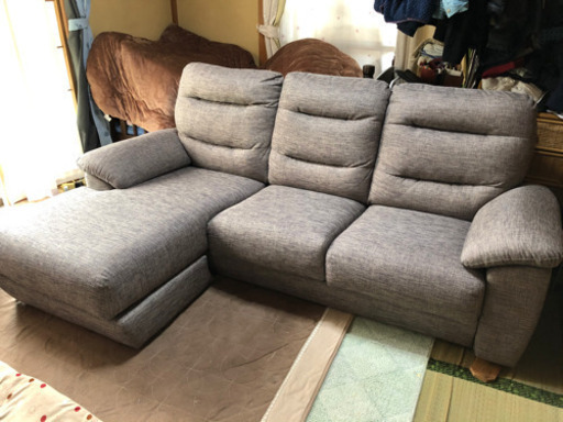 ニトリ ソファ　3人用　カウチソファ