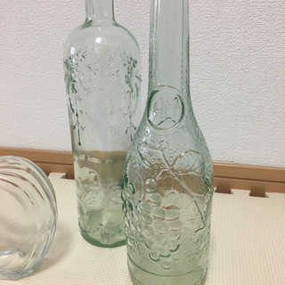 値下げ1500円→1000円スペイン製　リサイクルデザインボトル3点セットの画像