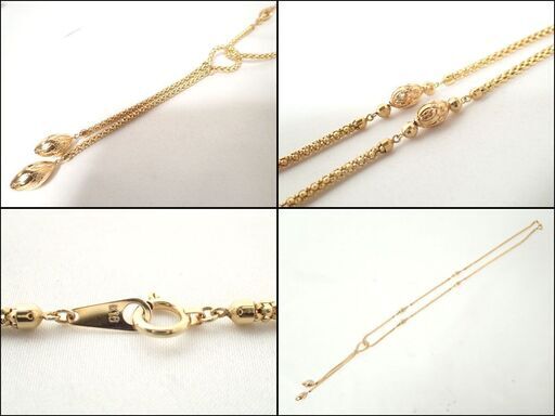 E436 K18 ロープ モチーフ ネックレス 21.2g 約60cm